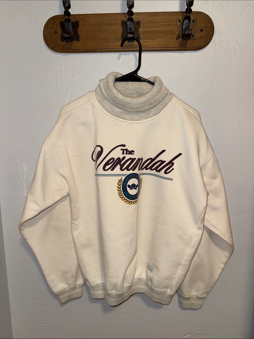 Cream Turtleneck Sweatshirt